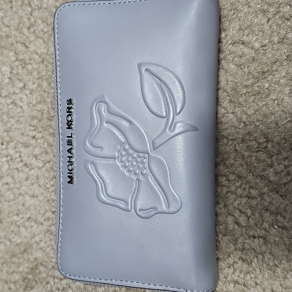 Michael Kors Leather Floral Embossed Wallet